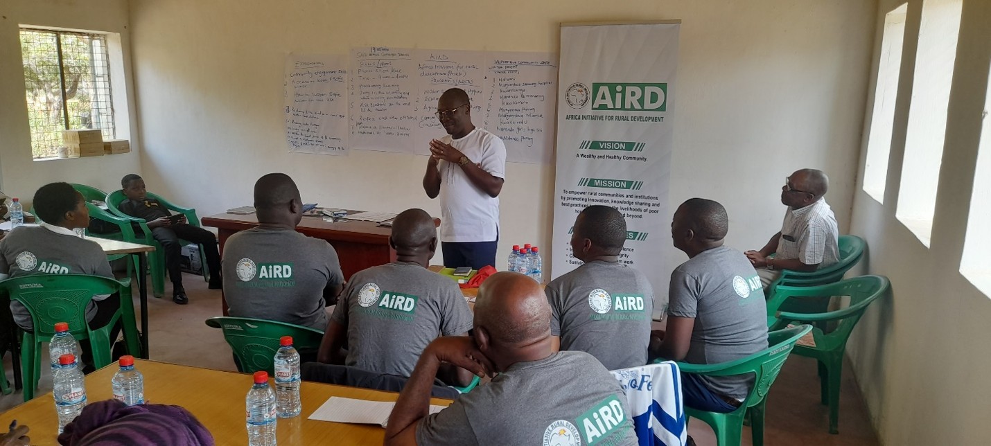 Community members in a training session